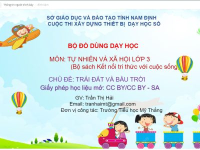 Thiết bị dạy học số – Hướng dẫn sử dụng máy thu hình