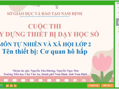 Thiết bị dạy học số – Cơ quan hô hấp