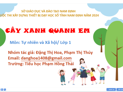 Thiết bị dạy học – Cây xanh xung quanh em