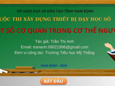 Thiết bị dạy học số – Một số cơ quan trên cơ thể con người