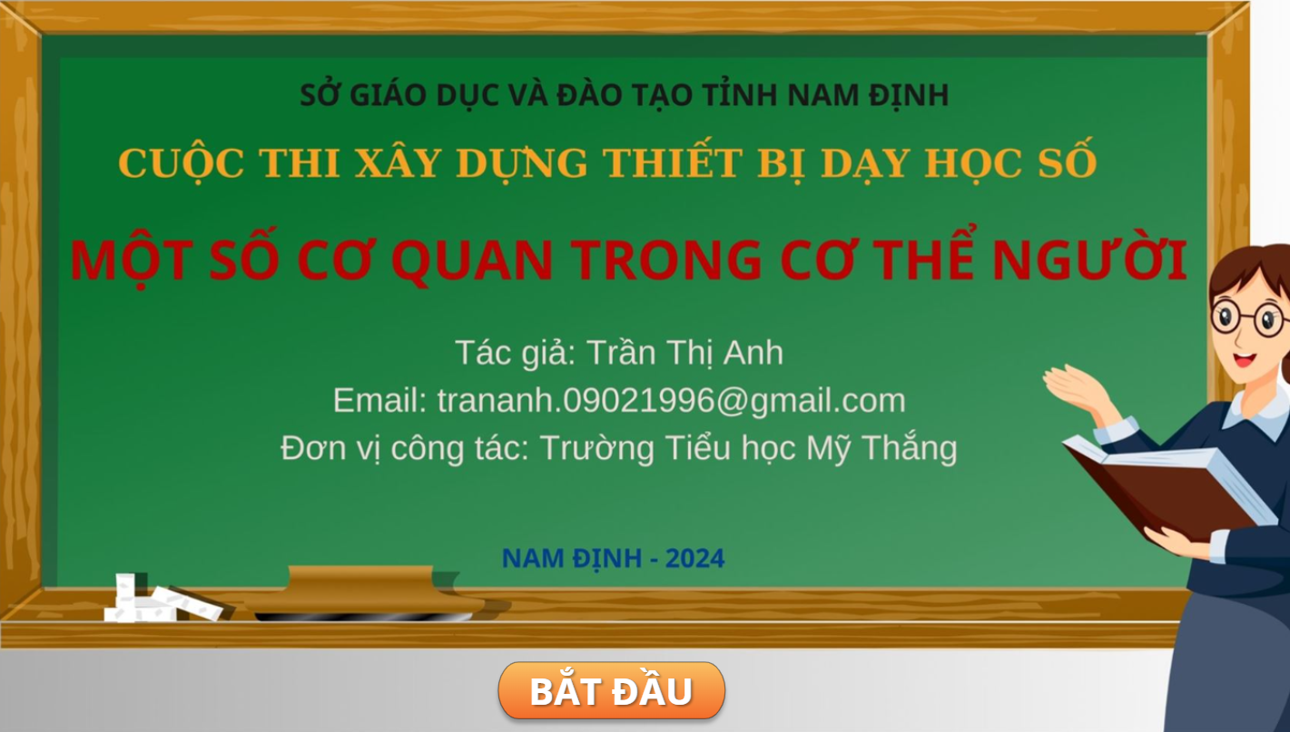 Một số cơ quan trong cơ thể con người