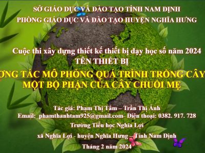 Thiết bị dạy học số – Tương tác mô phỏng quá trình trồng cây từ một bộ phận của cây chuối mẹ