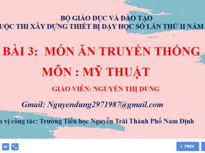 Thiết bị dạy học số – Tìm hiểu về món ăn truyền thống