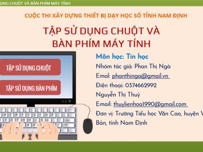 Thiết bị dạy học số – Tập sử dụng chuột và bàn phím máy tính