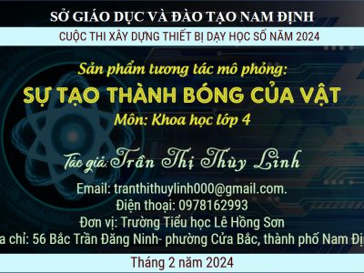 Thiết bị dạy học số – Sự tạo thành bóng của vật