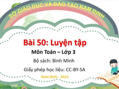 Bài giảng Elearning môn Toán lớp 3 – Bài 50: Luyện tập