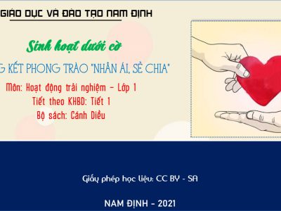 Bài giảng Elearning Sinh hoạt chủ đề Tổng kết phong trào nhân ái – sẻ chia