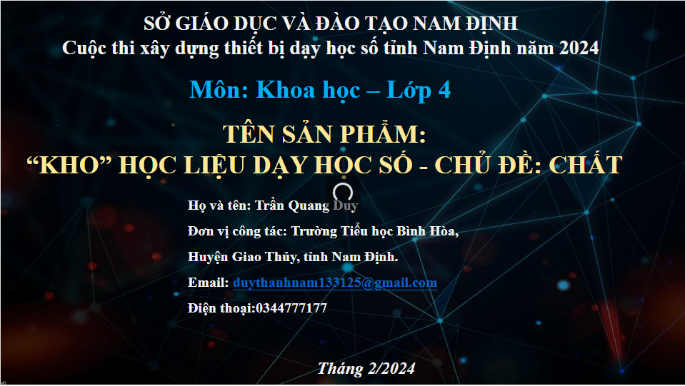 khoa hoc 4 chu de chat