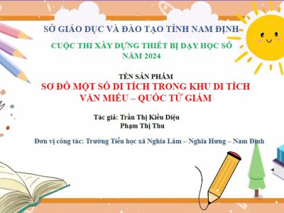 Thiết bị dạy học số – Sơ đồ một số di tích trong khu di tích Văn Miếu Quốc Tử Giám