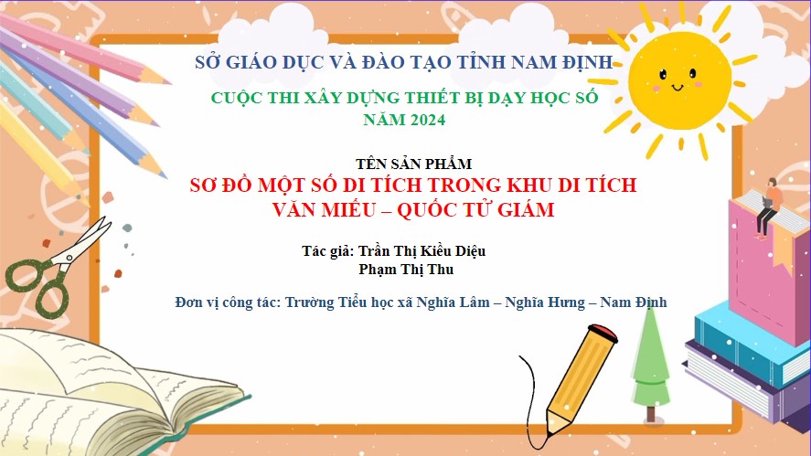 sơ đồ một số di tich trong khu văn miếu