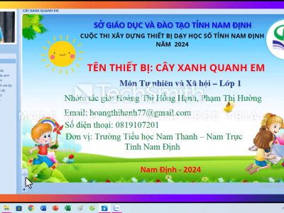 Thiết bị dạy học số: Cây xanh quanh em