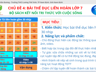 Thiết bị dạy học số – Bài thể dục liên hoàn lớp 7